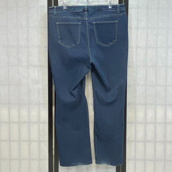 Westport 62 Signature Slimming High Rise 18W Stretch Boot Cut Denim Jeans Dark - Picture 2 of 11